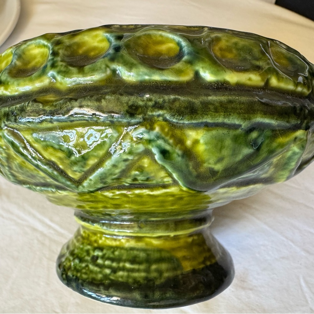 Green Ceramic Vase NAPCOWARE JAPAN 1950’s -1970’s